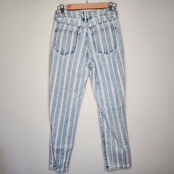Pac Sun Mom Jeans Women's 25 High Rise Stripe Denim - Picture 6 of 9